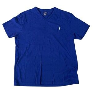 Polo Ralph Lauren Men’s Large V Neck Blue T Shirt